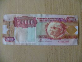 Angola 500000 Kwanzas 1991, P-134,  Serie KJ 6287026
