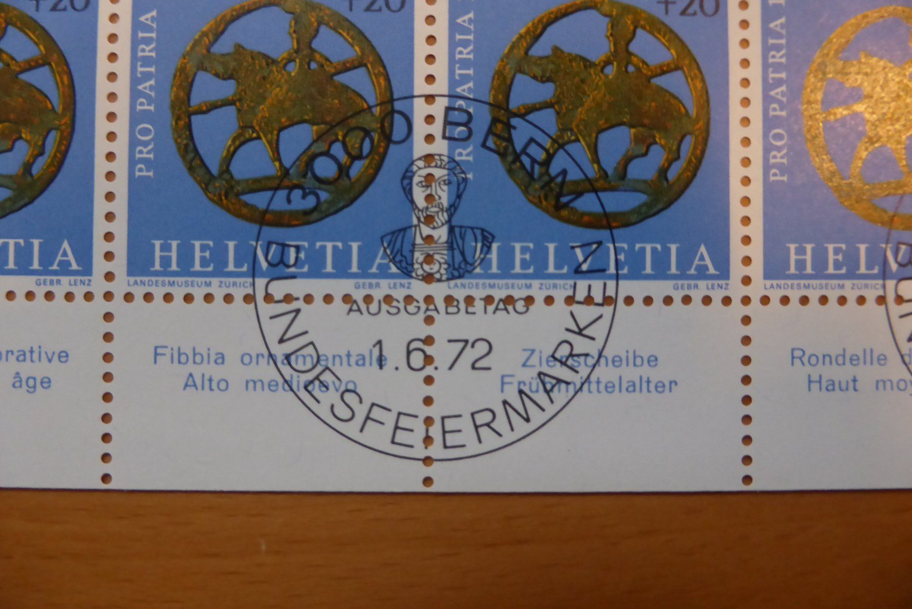 Alle Briefmarken: CH - Briefmarkenbogen - Pro Patria 1972 – Neu (gemäss Beschreibung) aus Brunnadern von lesezirkel 1