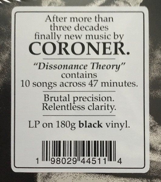 Dischi in vinile: Coroner – Dissonance Theory – Nuovo e nell'imballaggio originale da Brittnau venduto da Zibu 3