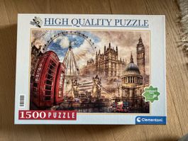 Clementoni Puzzle London, 1500 Teile, Winter-Freizeit!