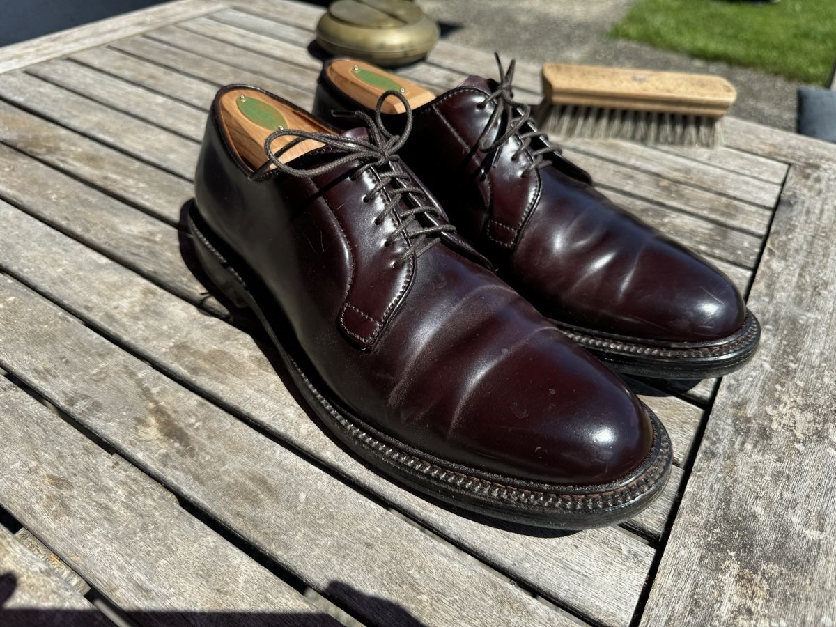 Alden Scarpe da uomo: Alden Shell Cordovan Plain Toe Derby, US 9, Barrie Last – Usato da Schlieren venduto da Timsonsan 5