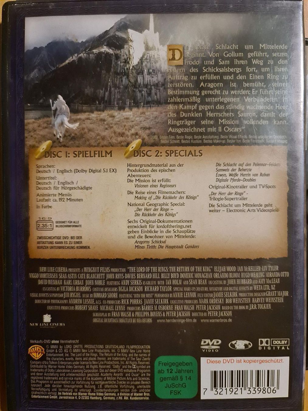 Tutti i DVDs: Der Herr der Ringe – Usato da Dintikon venduto da Vexi 1