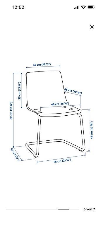 Ikea Sedie: Ikea Tobias Stuhl - Chrom/Blau Transparent – Usato da St. Gallen venduto da Zega6 4