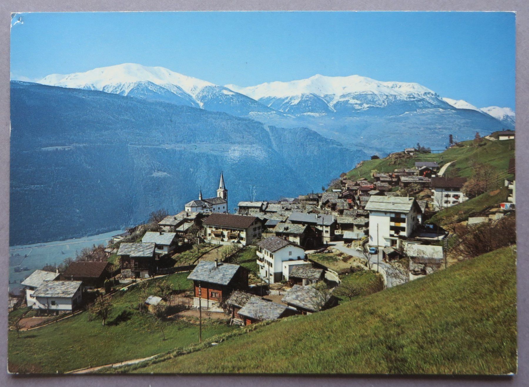 Ansichtskarten: ANSICHTSKARTE, AUSSERBERG WALLIS LÖTSCHBERG SÜDRAMPE 1977 – Gebraucht aus Neuhausen am Rheinfall von Arielle55