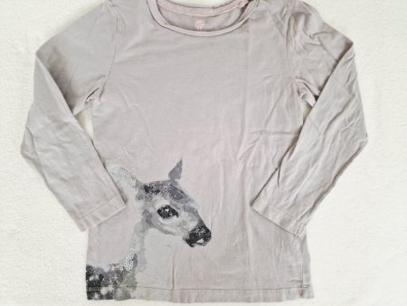 Mädchen Langarmshirt Lupilu Gr. 110/116 4-6Y Reh 100% Baumwo