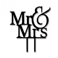 NEUER Torten Topper schwarz MR & MRS - 202331