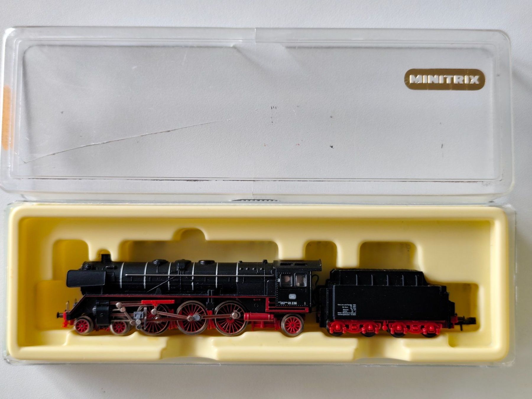 Trix Modellini di ferrovie: Schlepptenderlok BR 01 E.M.S. der DB von Minitrix N – Nuovo e nell'imballaggio originale da La Chaux-de-Fonds venduto da Sekado