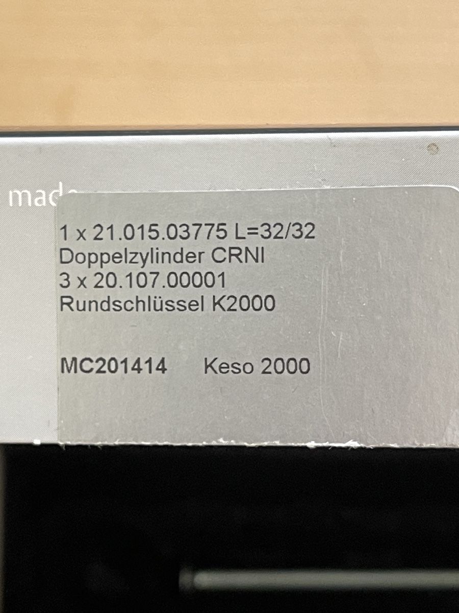 Kaba Barillets de serrure: Zylinder KESO 2000 mit 3Schlüssel – D'occasion à Arlesheim par ren_5d2b 1