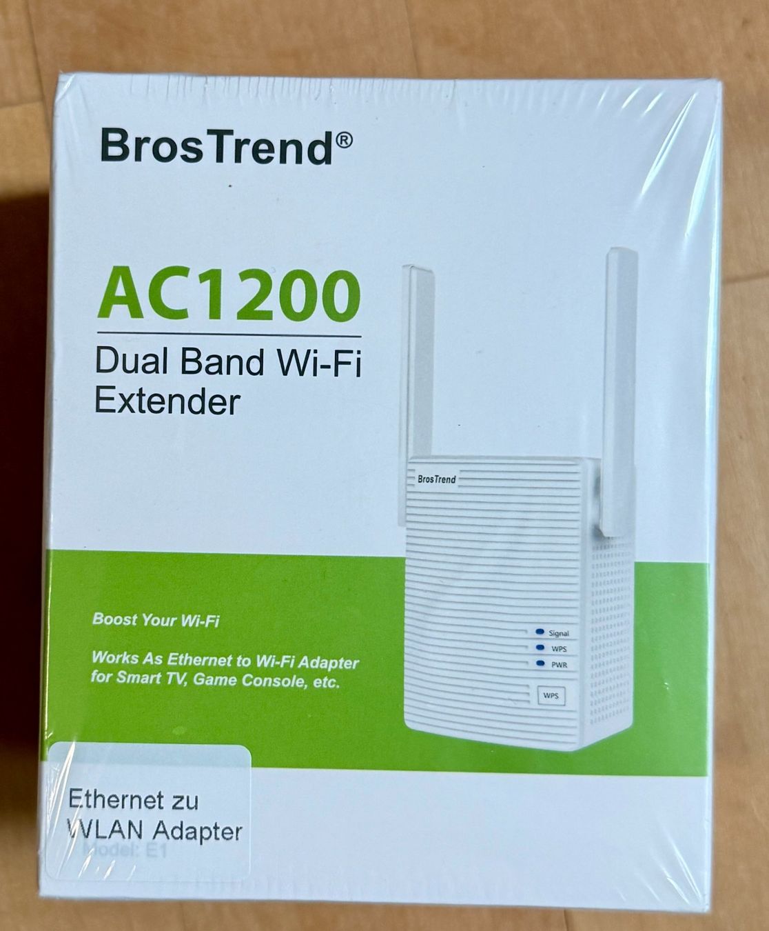WiFi: BrosTrend AC1200 WLAN-Repeater / Ethernet-zu-WLAN-Adapter – Nuovo e nell'imballaggio originale da Wila venduto da Jpk8201