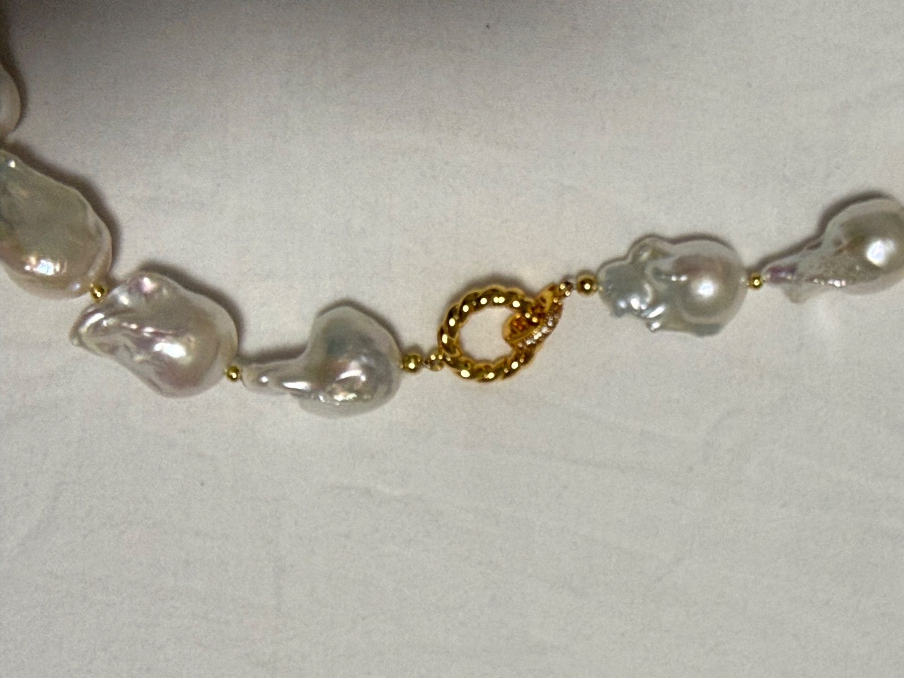 Perle (finte): Kette mit Perlen Barock echte – Usato da Oberhof venduto da RealStone 5