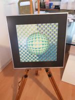Marie Anny Wagner (MAW) – Op-Art Farbstiftzeichnung 1982