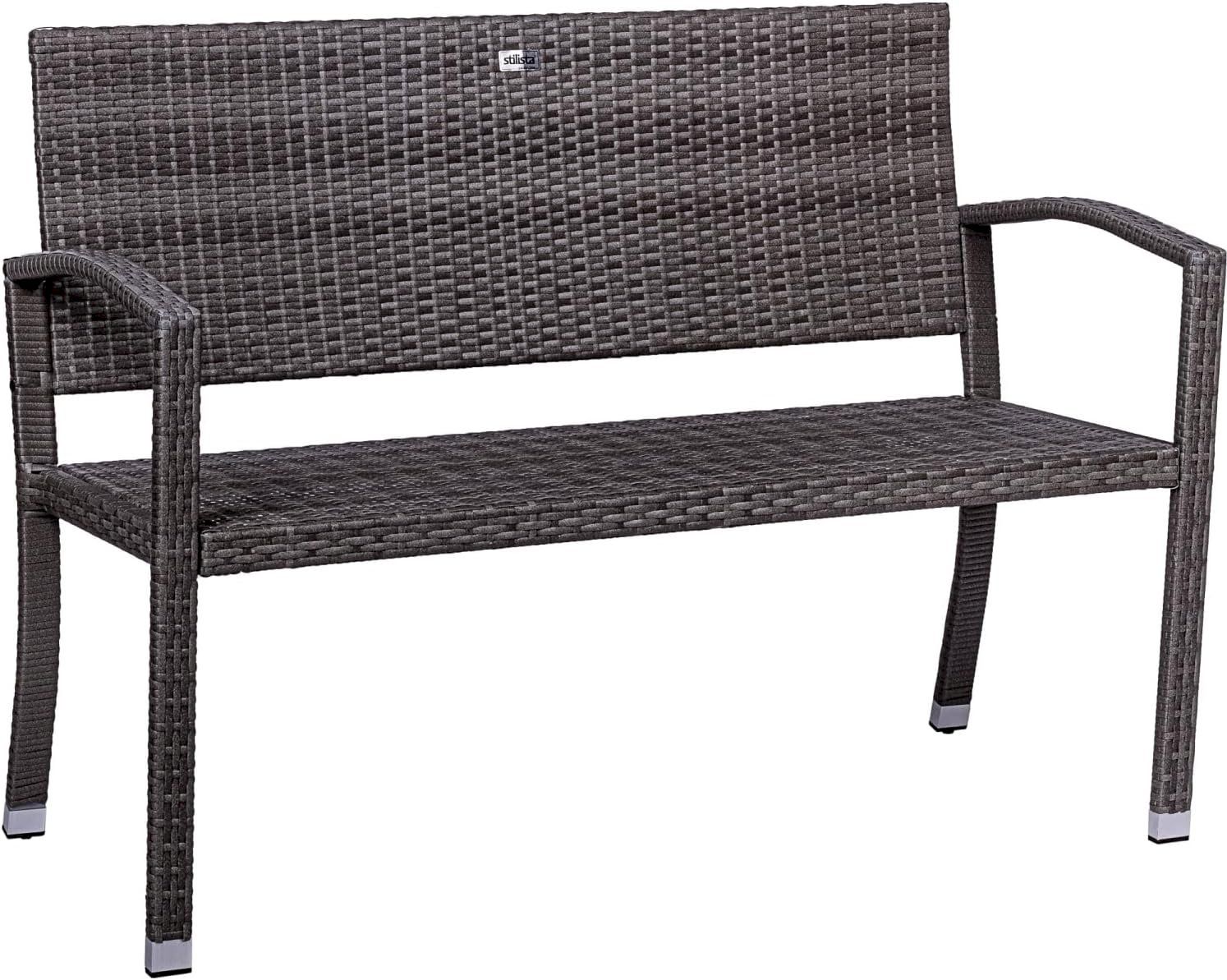 Panchine: Gartenbank Polyrattan grau 2-Sitzer – Nuovo e nell'imballaggio originale da Bottighofen venduto da zaap