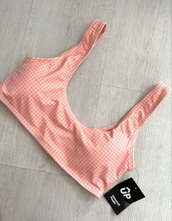 Haut de bikini à carreaux vichy, S-M, neuf SANS étiquette