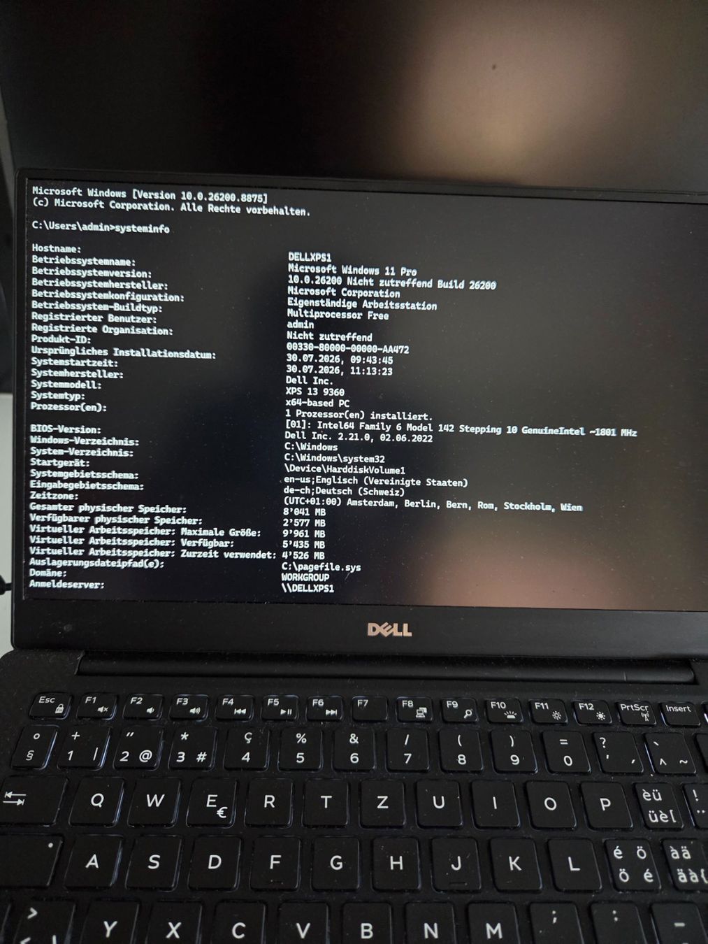 Dell Notebook: Dell XPS 13 9360 – Usato da Kreuzlingen venduto da digisurfer 1