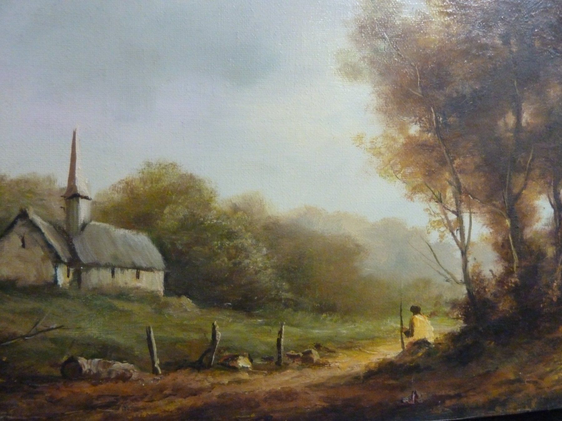 Gemälde: Landschaft Signiert – Gebraucht aus Bure von 1319 4