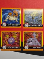 4× Pokémon Artbox Series 1 Stickers von 1999 in Top Zustand