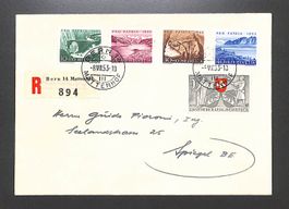 1953 Satzbrief Pro Patria - Einschreiben nach Spiegel. BERN