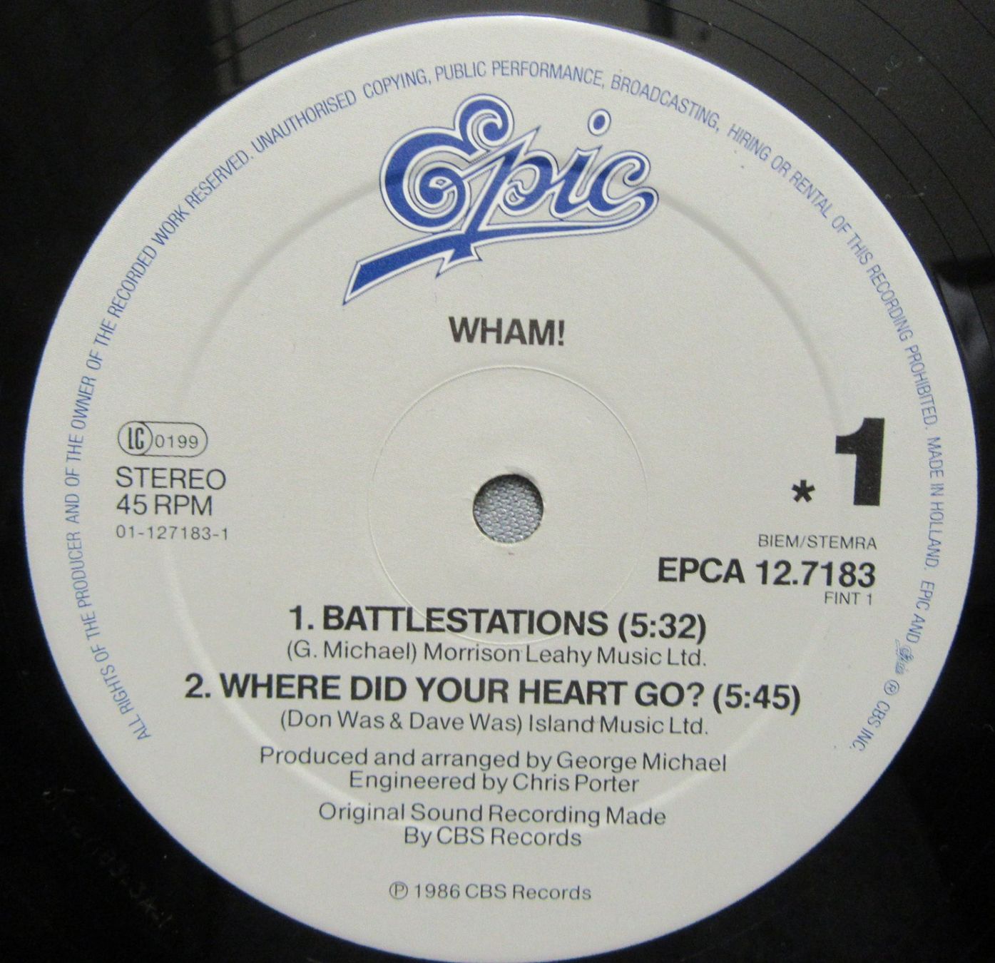 Dischi in vinile: Maxi Single - Wham ! - Battlestations - ab CHF 6.00 – Usato da Auenstein venduto da Padabimbim 5