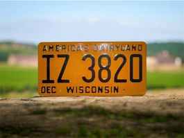 US Nummernschild Wisconsin IZ 3820 Deko *NEU & OVP*