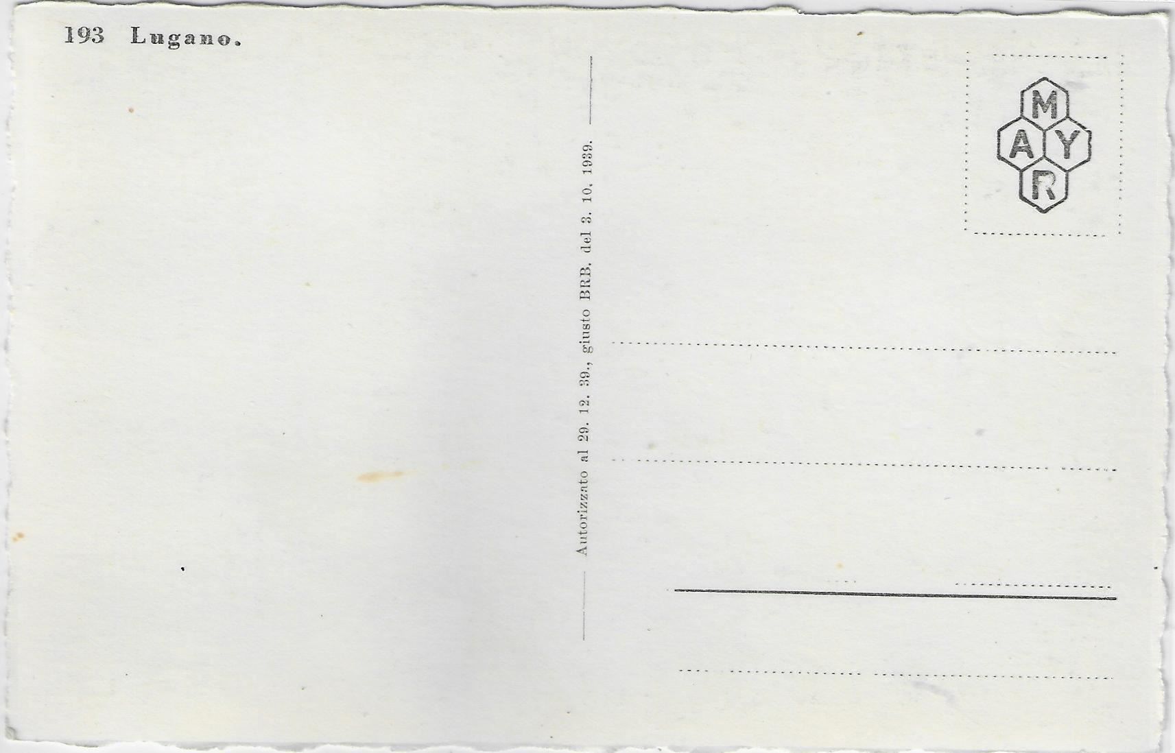 Cartoline postali: Lugano - Lago di Lugano – Usato da Ettingen venduto da Kartenplanet 1