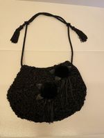 Handtasche antik / Handwärmer / mit Fell