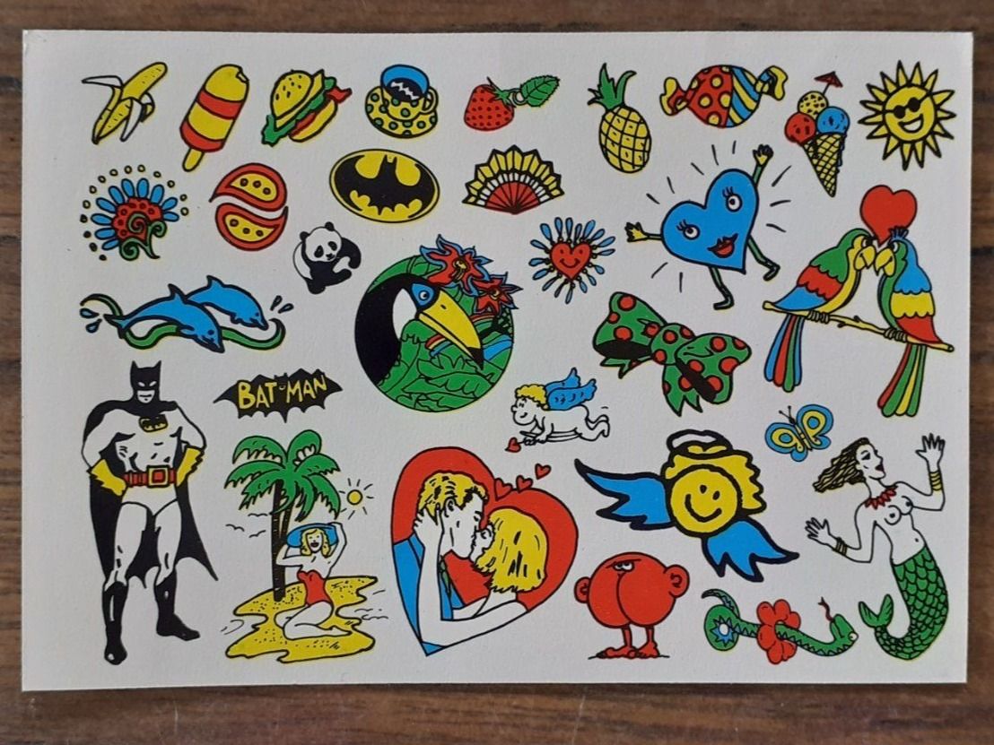 Sticker: Retro Nagel- & Deko-Tattoos 80er – Usato da Mörschwil venduto da lindaswunderkiste