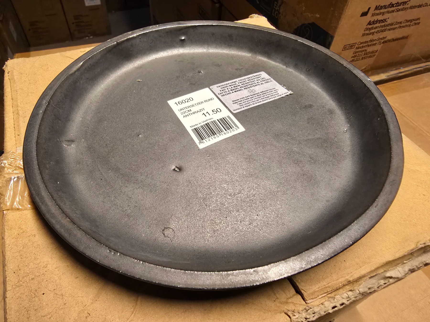 Sottobicchieri: Posten neuer Untersetzer Anthrazit D: 22cm ab 1.- – Nuovo e nell'imballaggio originale da KRINAU venduto da Mio_Liqstyle 2