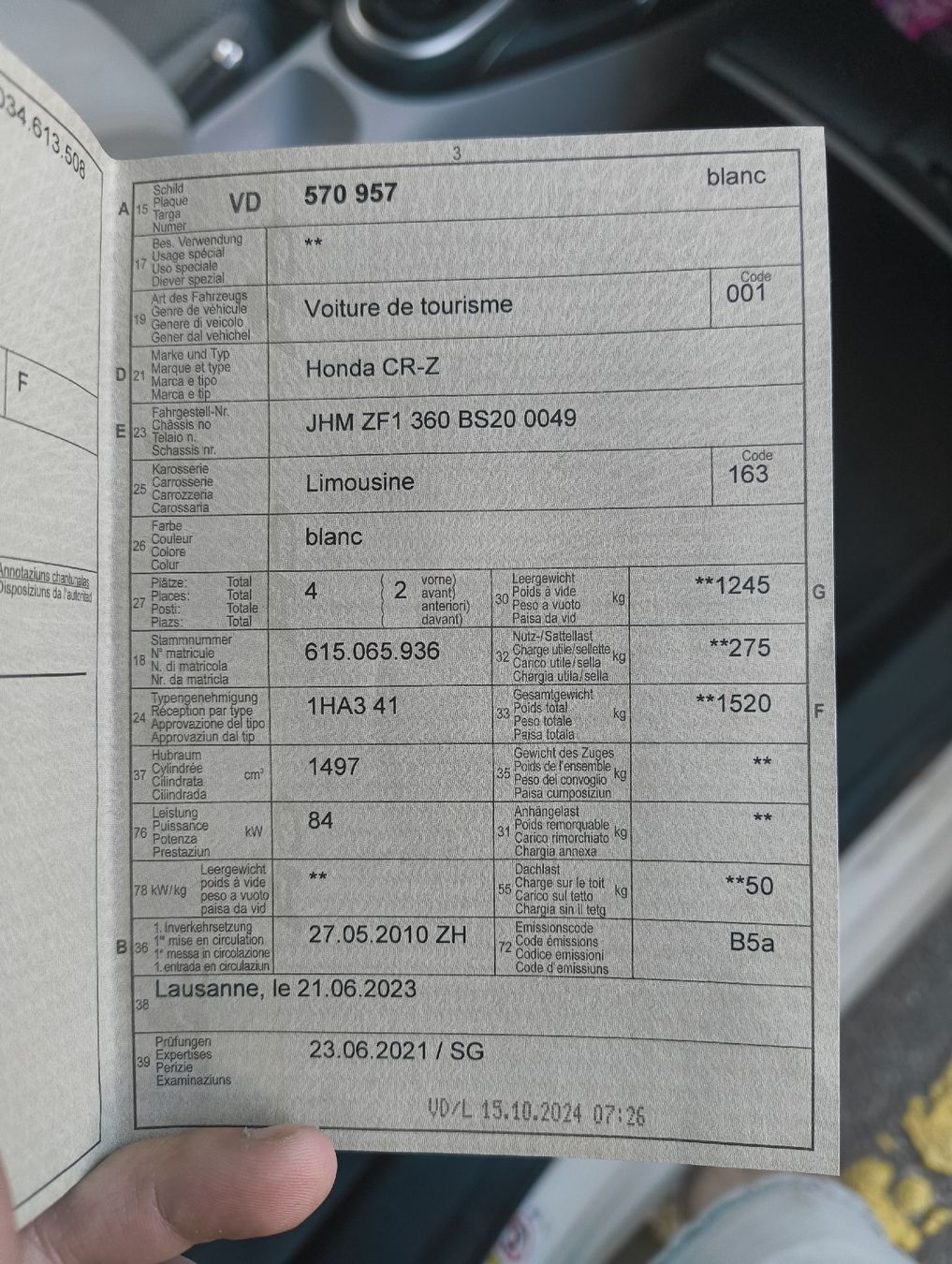 Honda Automobili: Honda CRZ - 77'197 km – Usato da Prilly venduto da aar_8vgj 6