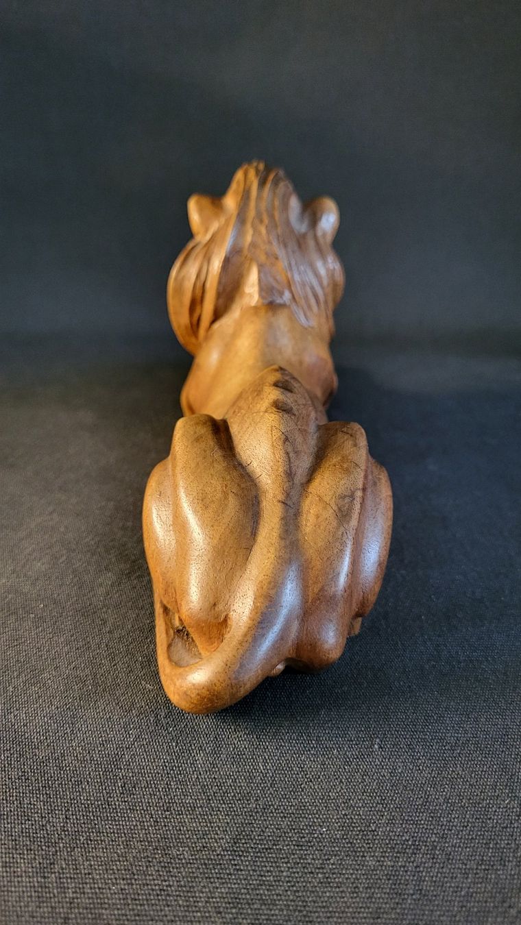 Statuette: Holz-Schnitzerei LÖWE – Usato da Basel venduto da spinne02 5