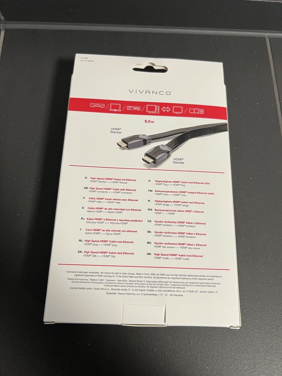 Cavi: Vivanco HDMI Kabel 5M – Nuovo e nell'imballaggio originale da Holziken venduto da 181281 5