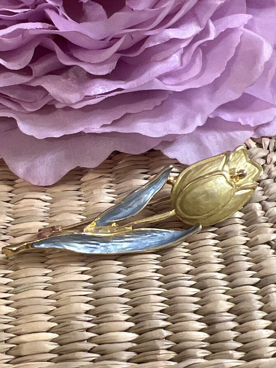 Spille & Fermagli: Elegante Tulpen Brosche – Nuovo (secondo la descrizione) da Seon venduto da Sunny-Schmuck78 1