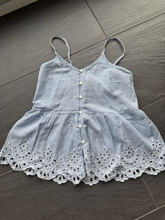 Only Top, blue/white, size 34, summer blouse, cotton