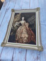 Gemälde, Vintage Bilderrahmen im Shabby-Chic-Stil 80x60cm