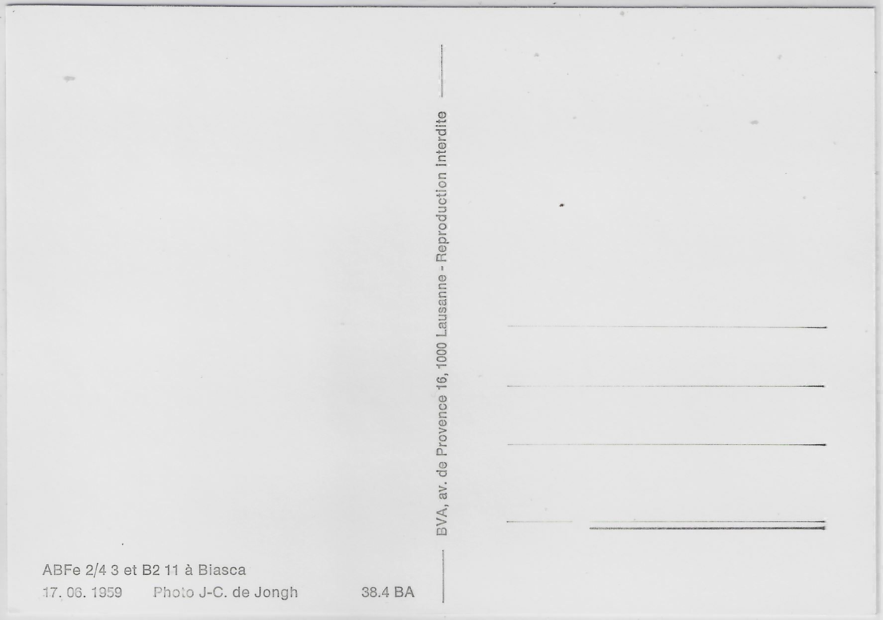 Musicassette: Bahnhof Biasca Bahn Lok ABFe 2/4  B2 11 – Antico da Ettingen venduto da Kartenplanet 1