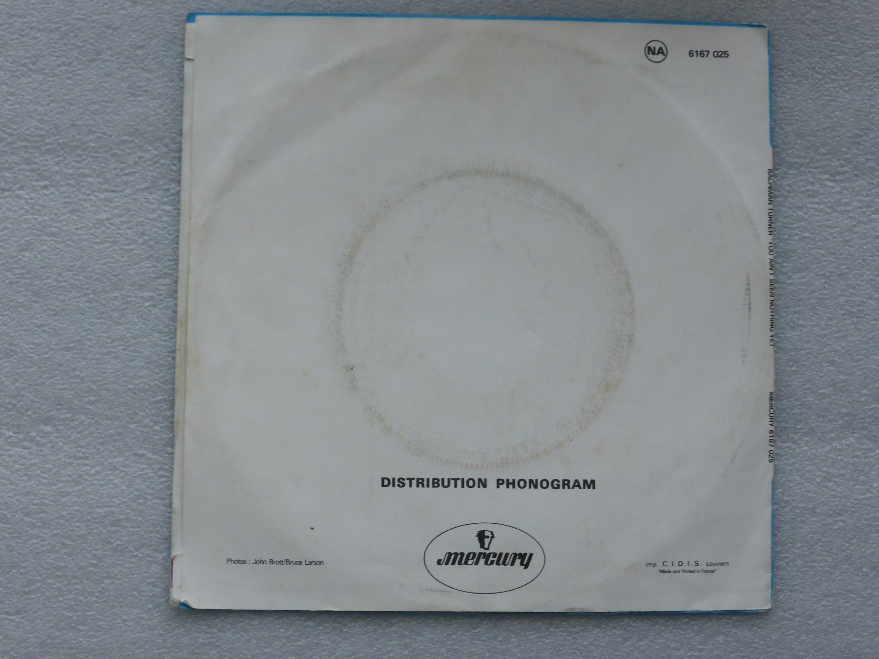 Dischi in vinile: Vinyl Single   BACHMANN TURNER OVERDRIVE – Usato da Küssnacht am Rigi venduto da Mondkinder 3