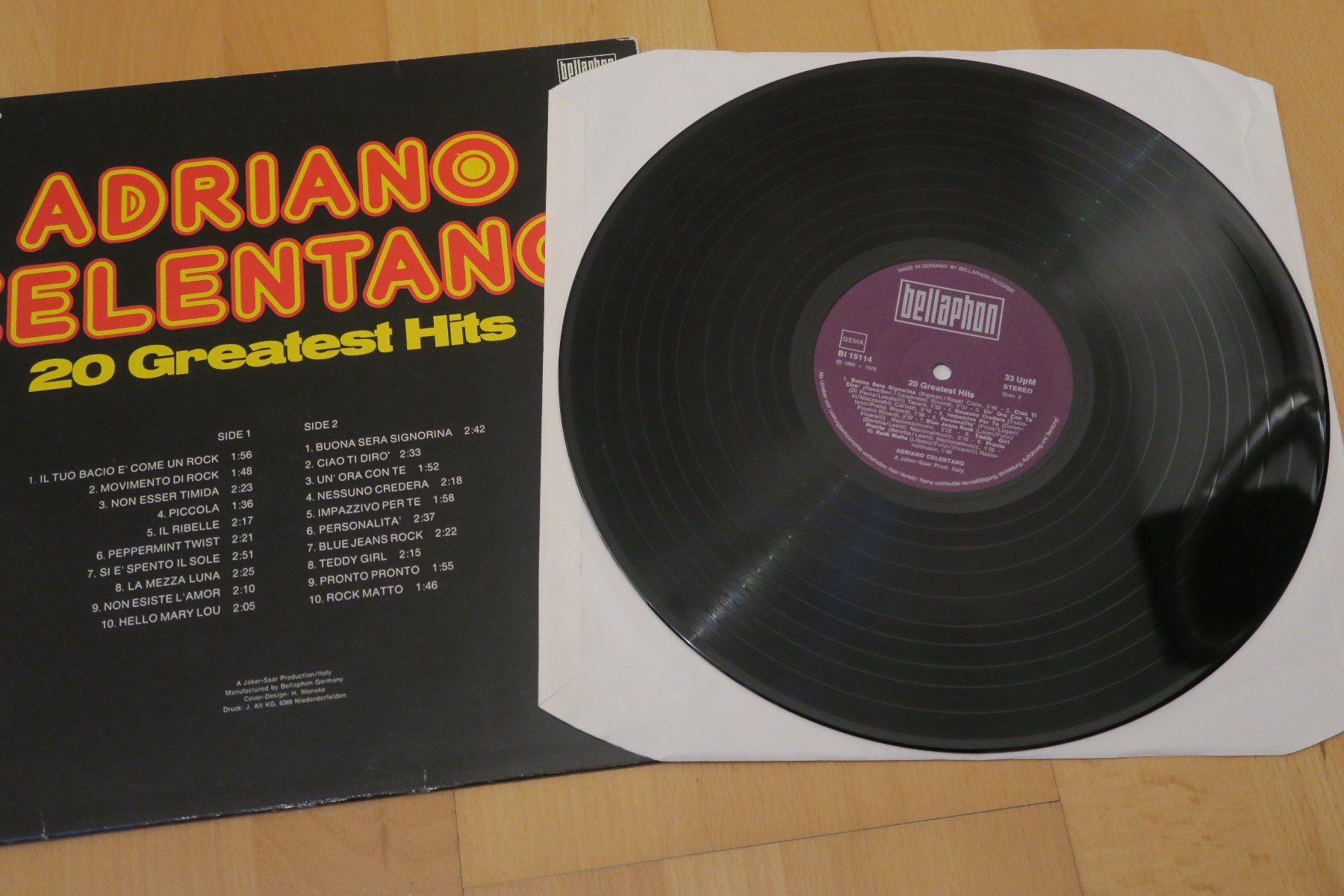 Schallplatten: Adriano Celentano – 20 Greatest Hits – Gebraucht aus Thun von Karibu70 2