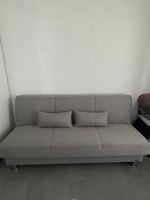 Divano letto 3 posti con contenitore  grigio chiaro