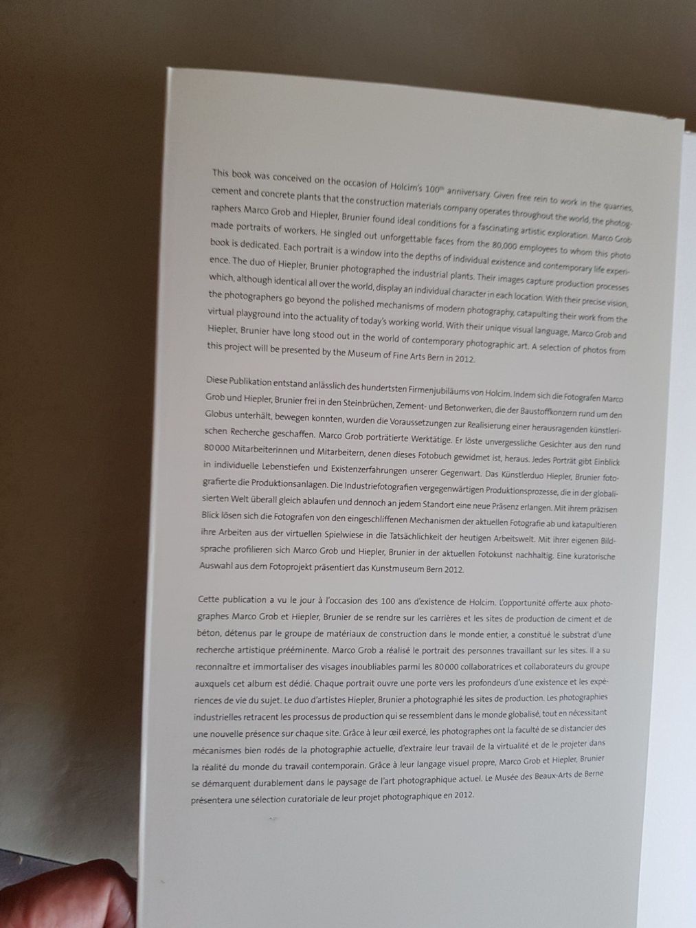 Bücher: Industrious Kunst Museum Bern Marco Grob & Hiepler, Brunier – Gebraucht aus Walterswil BE von Lonitti 6