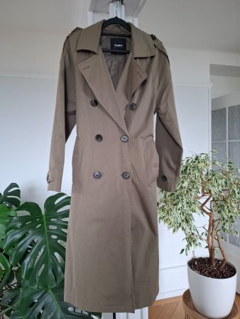 Trench-coat Pull&Bear kaki taille S - Veste de mi-saison