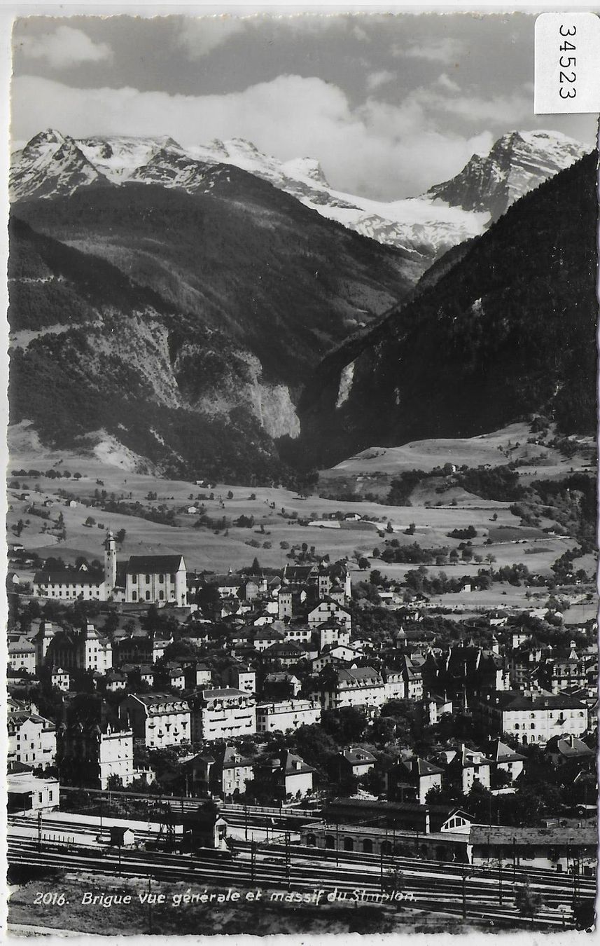 Cartes postales: Brigue Brig - Vue generale avec gare - Bahnhof – D'occasion à Ettingen par Kartenplanet
