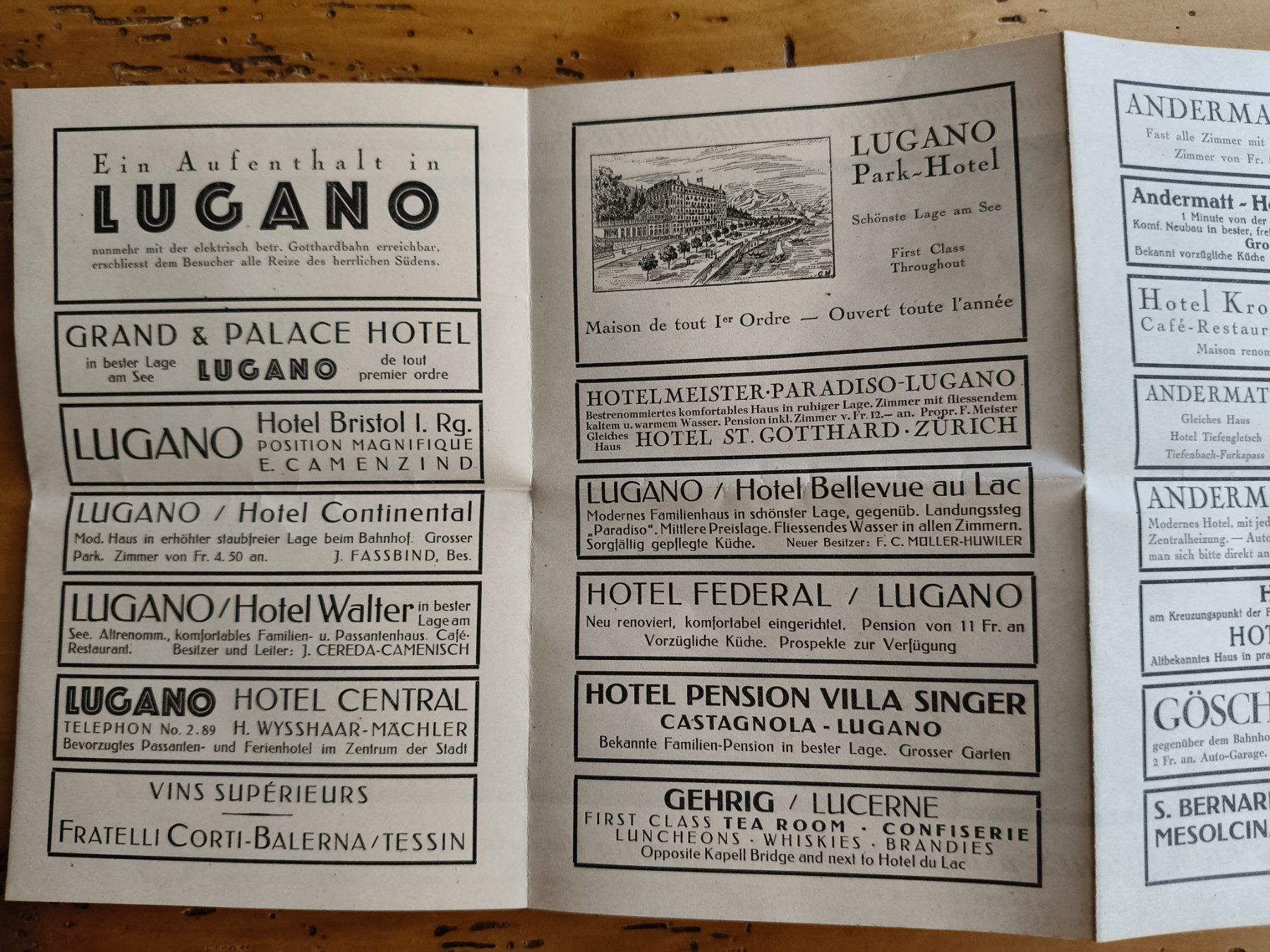 Documenti: Gotthard Sommer Fahrplan 1924 – Usato da Biasca venduto da Elia2002 2