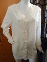 Bluse mit Lochstickerei Valentine Fashion, Gr. 42, créme %