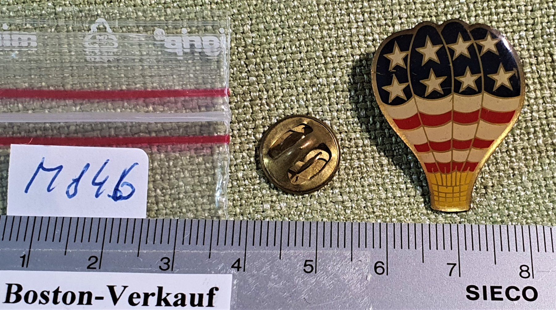 Plaketten & Abzeichen: M846 - Pin Ballon USA Amerika – Gebraucht aus Reinach BL von Boston-Verkauf 1