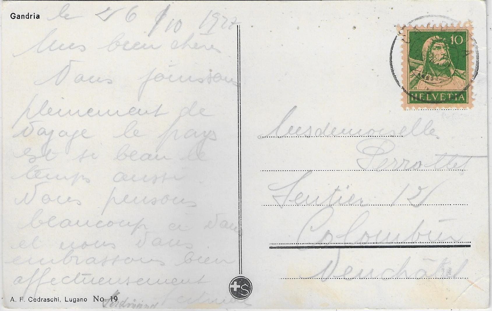 Cartoline postali: Gandria - Boot - Litho – Usato da Ettingen venduto da Kartenplanet 1