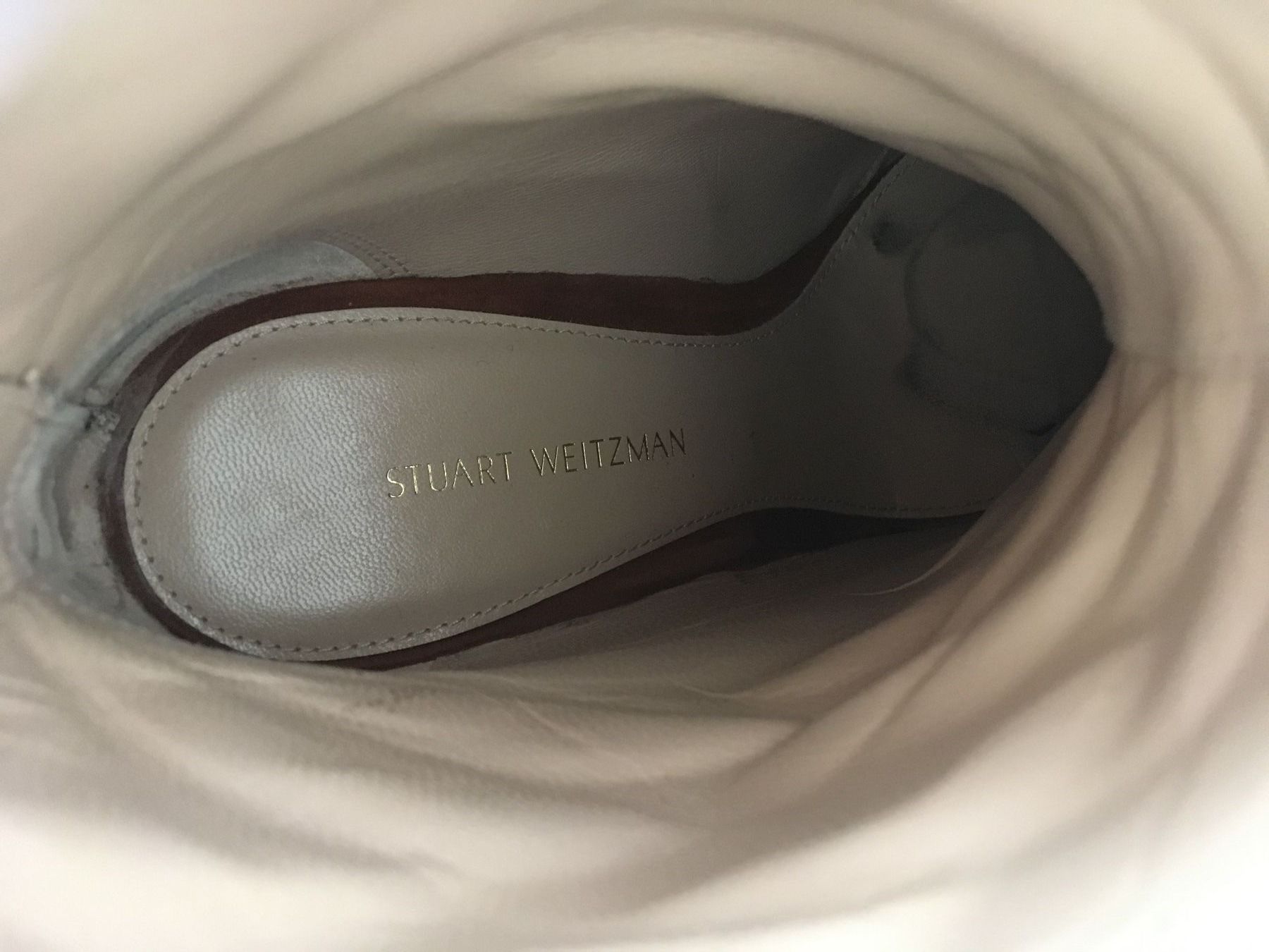 Stuart Weitzman Scarpe da donna: Stiefeletten, Wildleder, Beige, Stuart Weitzman, 9 cm – Usato da Zürich venduto da ancillaschmidhauser 6