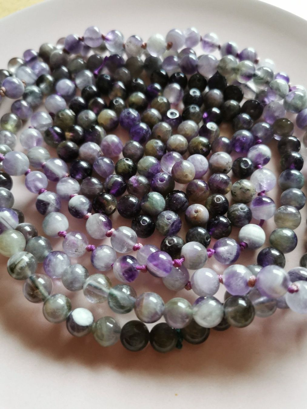 Minerali & Pietre curative: Amethyst Kugelkette 8mm 230 Stück – Nuovo (secondo la descrizione) da Birsfelden venduto da Pietros 1