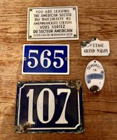 Lot de plaques émaillées