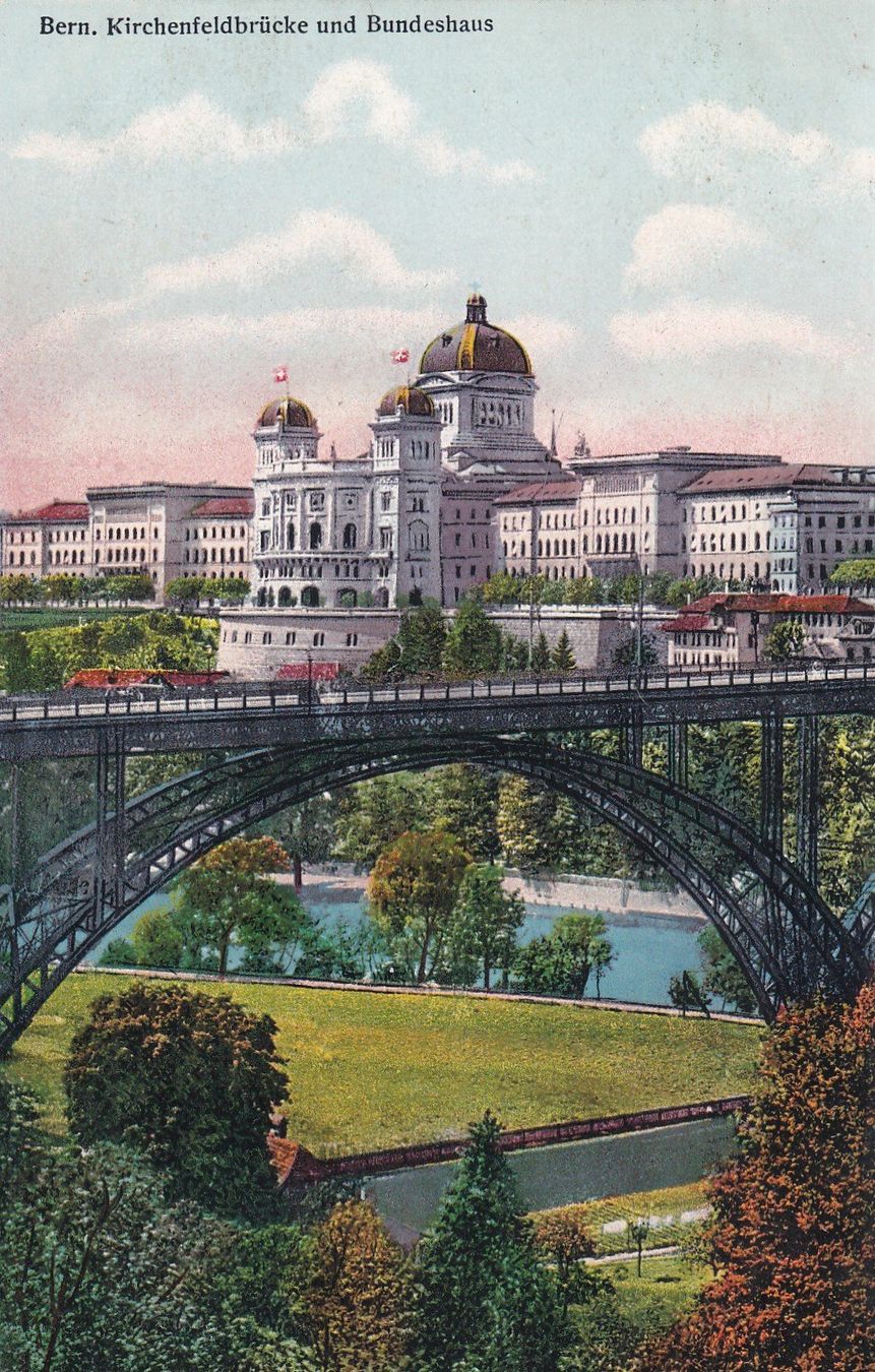 Cartes postales: Bern Kirchenfeldbrücke und Bundeshaus – D'occasion à Cormoret par Pascalll2001