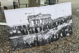 Leinwandbild Brandenburger Tor Berlin Mauerfall 3 Teile