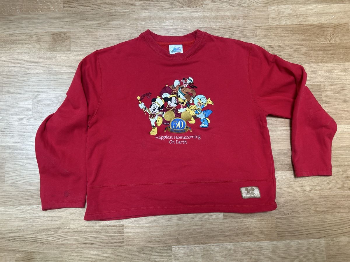 Pullover & Sweatshirts: Pullover Disney 50 Jahre Disneyland rot grösse M – Gebraucht aus Luzern von ThrowbackVintage